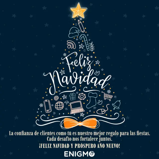 De todo el equipo de Enigmo, os deseamos unas ✨🎄Felices Fiestas✨🎄 y os damos las gracias por confiar en nosotros.😊 #Feliznavidad #navidad2024 #FelicesFiestas #navidad2024 #navidad #happychristmas2024
